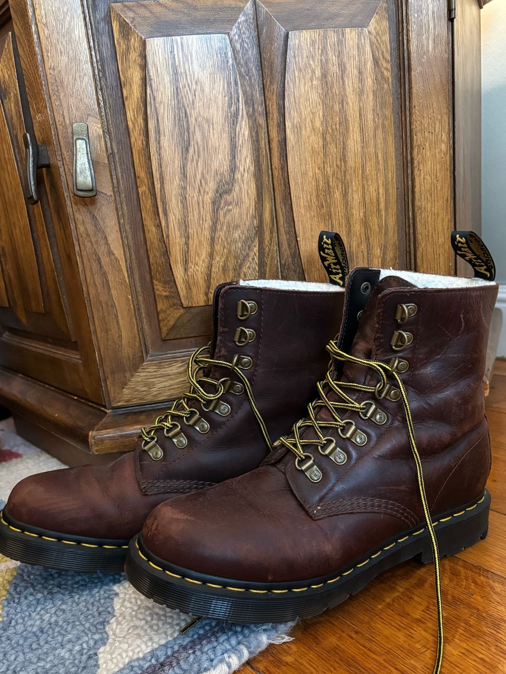 Dr. Martens Brown 1460 Pascal Wintergrip Leather Lace-Up Boots